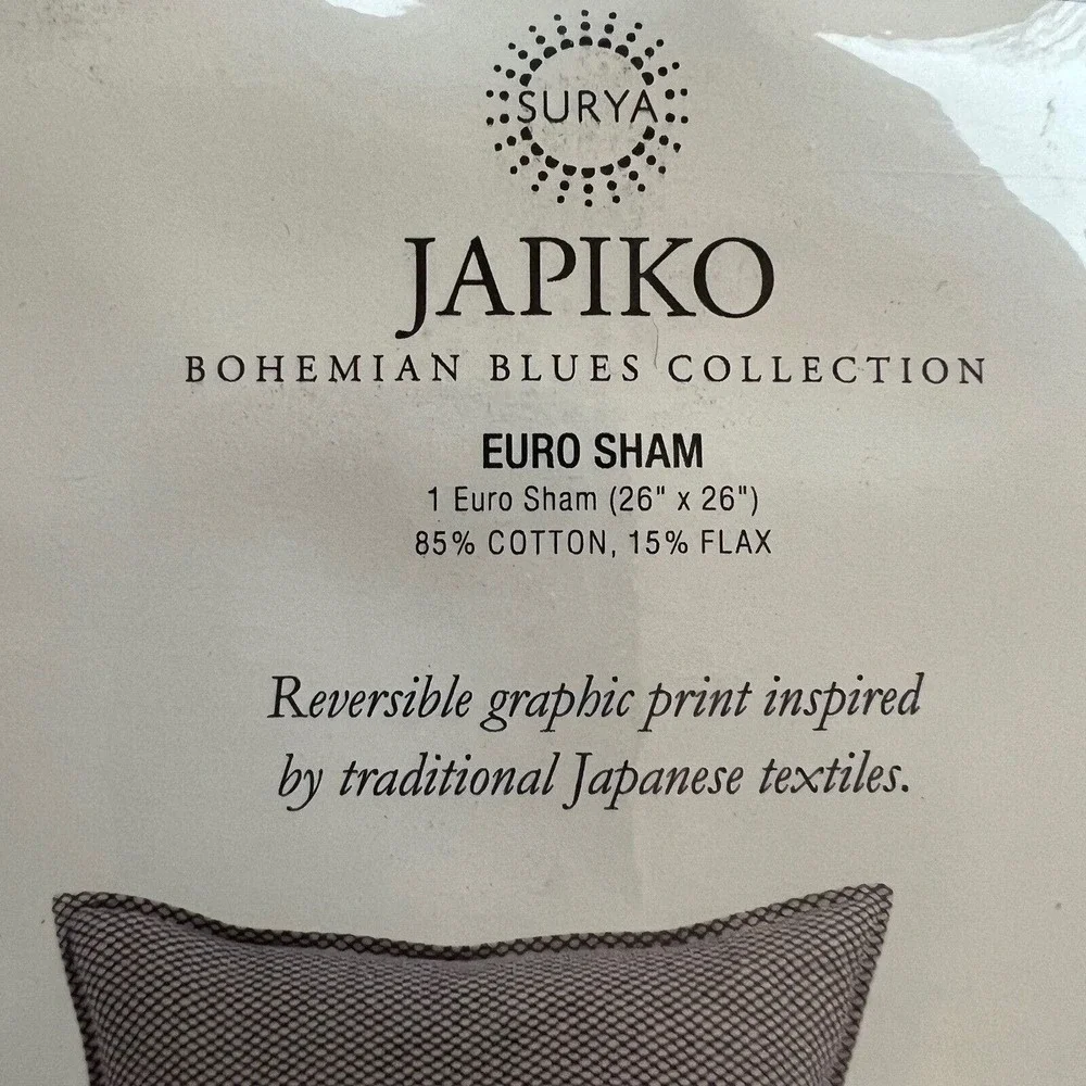 Surya Japiko‎ Euro Sham Bohemian Blues New
